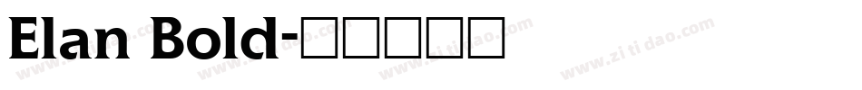 Elan Bold字体转换